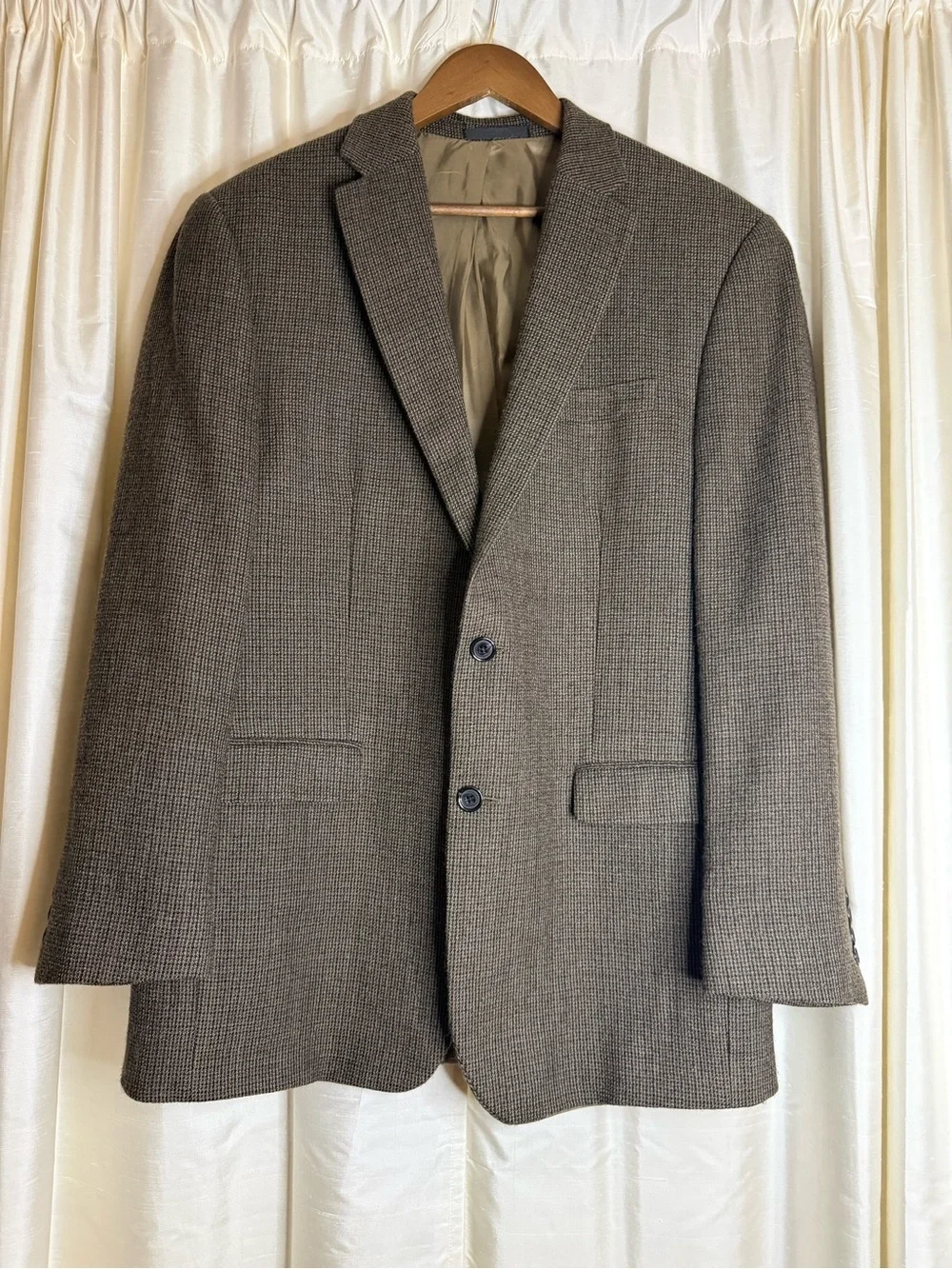 Ralph Lauren 100% Wool Houndstooth Sports Jacket- 42L